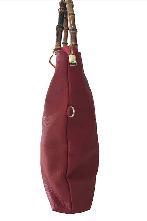 Black - Medium Tote - Bamboo Handles