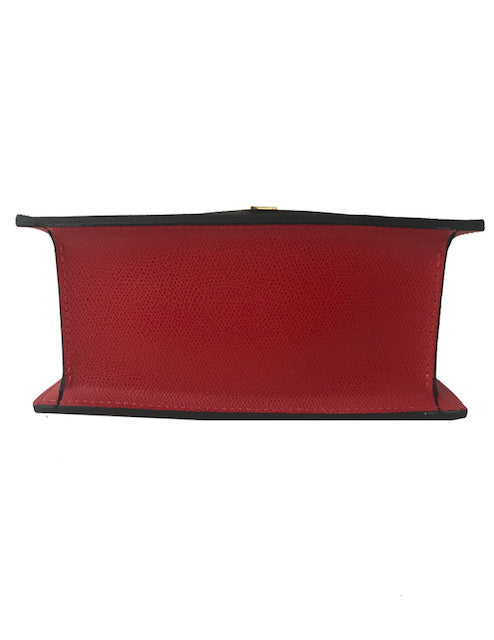 Red - Chain Handle Mini Handbag - Removable scarf