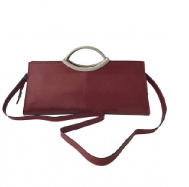 Brick Red - Clutch Leather Stylish and Chic