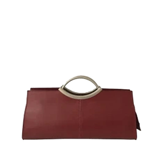 Brick Red - Clutch Leather Stylish and Chic