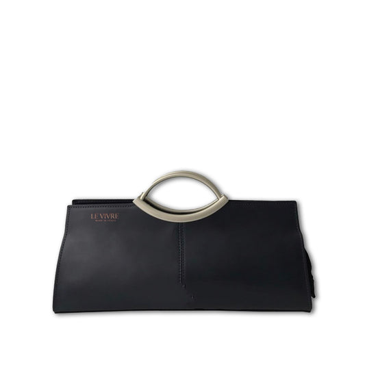 Black - Clutch Genuine Leather